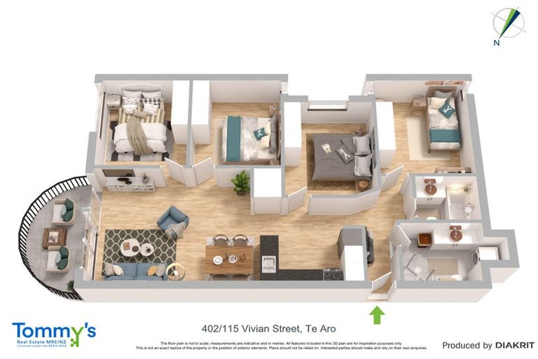 Photo of property in City Lodge, 402/115 Vivian Street, Te Aro, Wellington, 6011