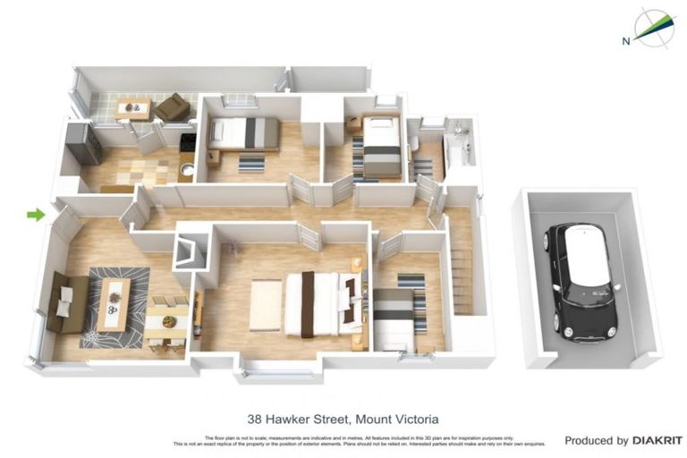 Photo of property in 38 Hawker Street, Mount Victoria, Wellington, 6011