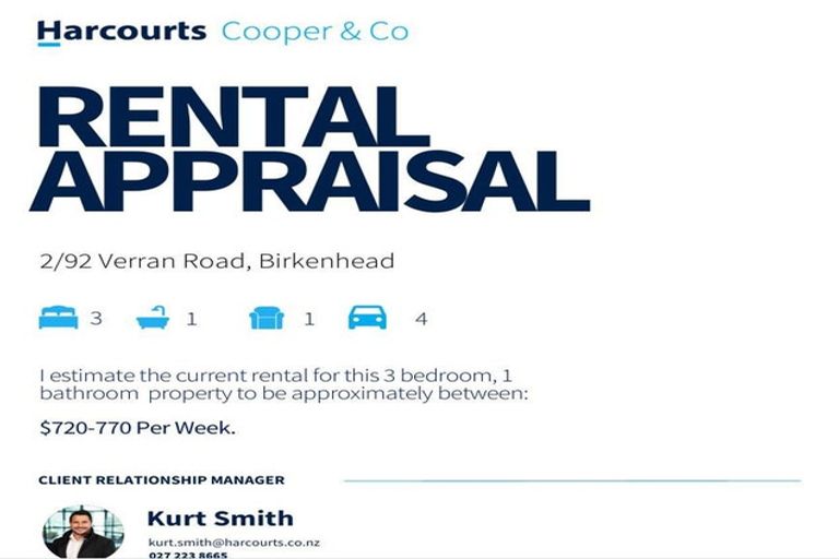 Photo of property in 2/92 Verran Road, Birkdale, Auckland, 0626