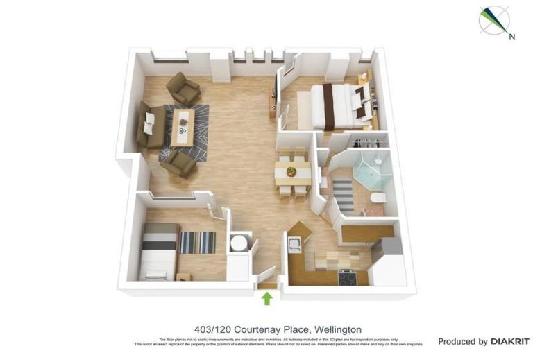 Photo of property in Courtenay Apartments, 403/120 Courtenay Place, Te Aro, Wellington, 6011