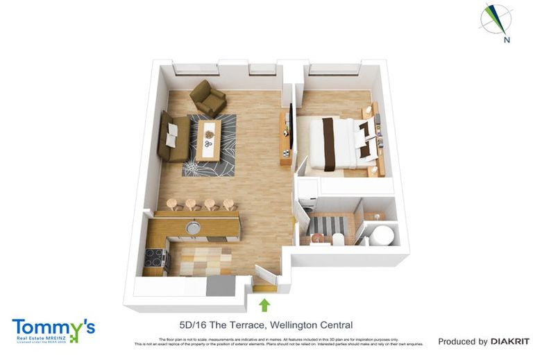 Photo of property in Kelvin House, 5d/16 The Terrace, Wellington Central, Wellington, 6011