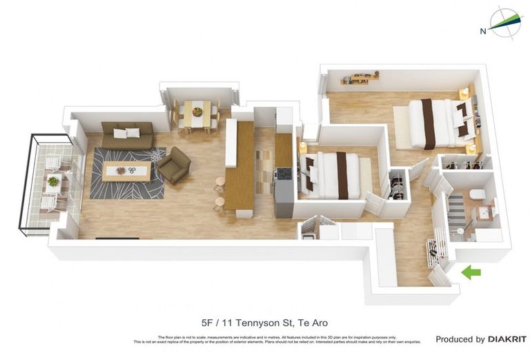 Photo of property in Republic Apartments, 5f/11 Tennyson Street, Te Aro, Wellington, 6011