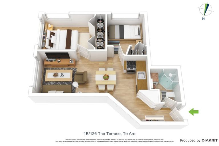 Photo of property in Terrace Tower Apartments, 1b/126 The Terrace, Wellington Central, Wellington, 6011