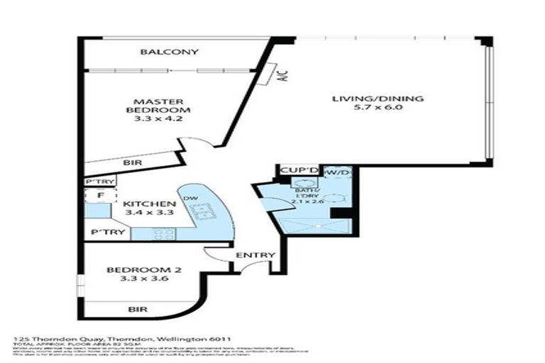 Photo of property in Endeavour Apartments, 10/125 Thorndon Quay, Pipitea, Wellington, 6011