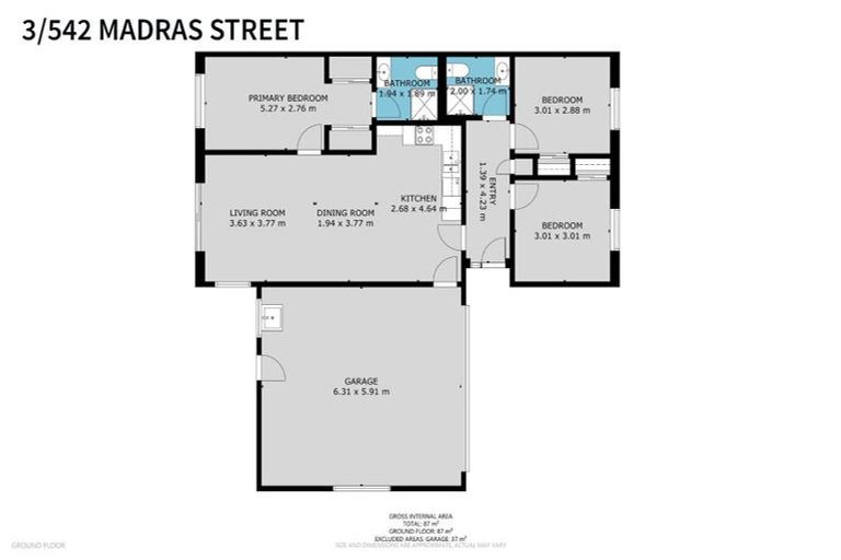 Photo of property in 3/542 Madras Street, St Albans, Christchurch, 8014