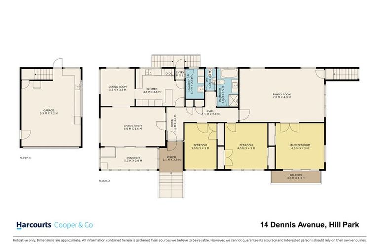 Photo of property in 14 Dennis Avenue, Hillpark, Auckland, 2102