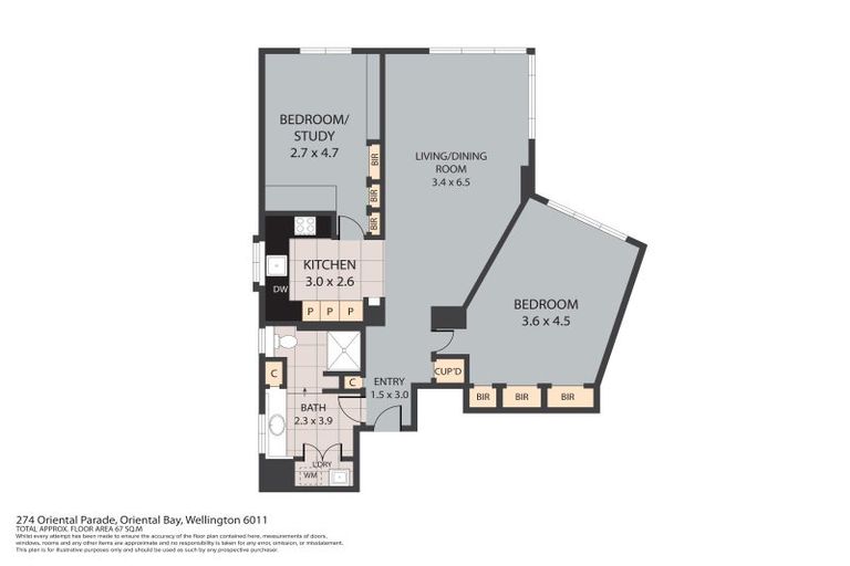 Photo of property in Wharenui Apartments, 274 Oriental Parade, Oriental Bay, Wellington, 6011