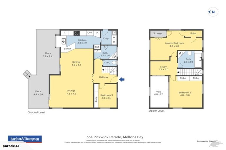 Photo of property in 1/33a Pickwick Parade, Mellons Bay, Auckland, 2014