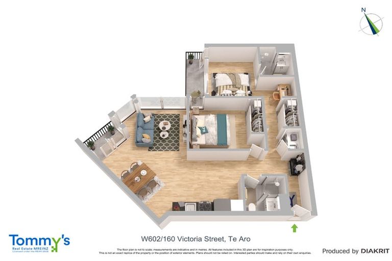 Photo of property in Pinnacle Apartments, W602/160 Victoria Street, Te Aro, Wellington, 6011