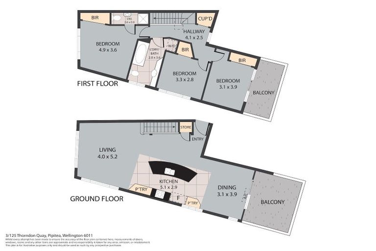 Photo of property in Endeavour Apartments, 3/125 Thorndon Quay, Pipitea, Wellington, 6011