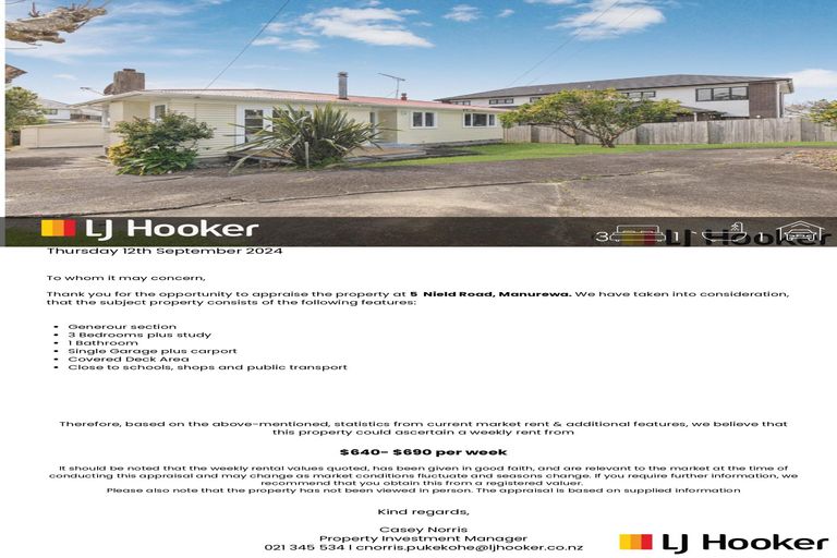 Photo of property in 5 Nield Road, Manurewa, Auckland, 2102