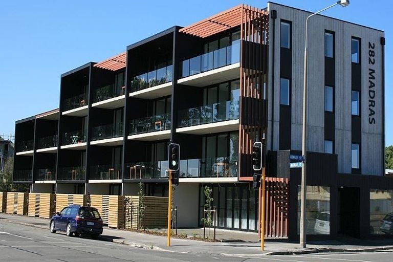 Photo of property in Leicester Executive Apartments, 305/282 Madras Street, Christchurch Central, Christchurch, 8011