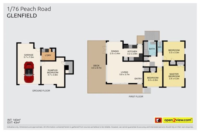 Photo of property in 1/76 Peach Road, Glenfield, Auckland, 0629