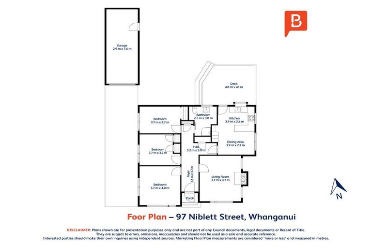 Photo of property in 97 Niblett Street, Whanganui, 4500