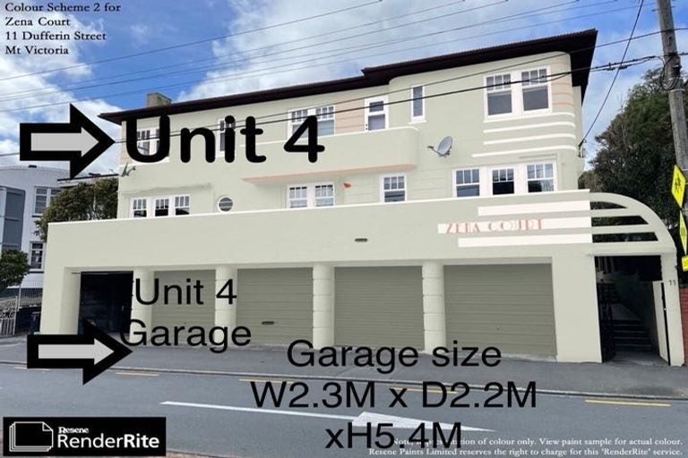 Photo of property in Zena Court, 4/11 Dufferin Street, Mount Victoria, Wellington, 6021