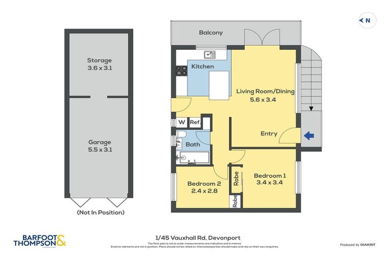 Photo of property in 1/45 Vauxhall Road, Devonport, Auckland, 0624