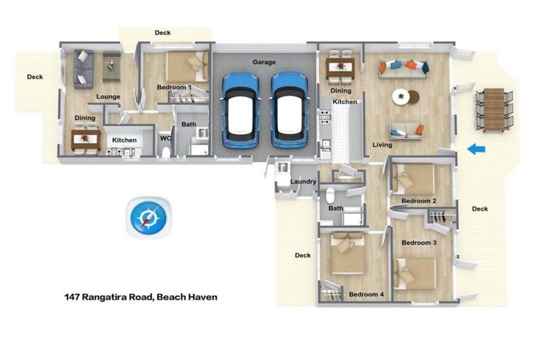 Photo of property in 147 Rangatira Road, Beach Haven, Auckland, 0626