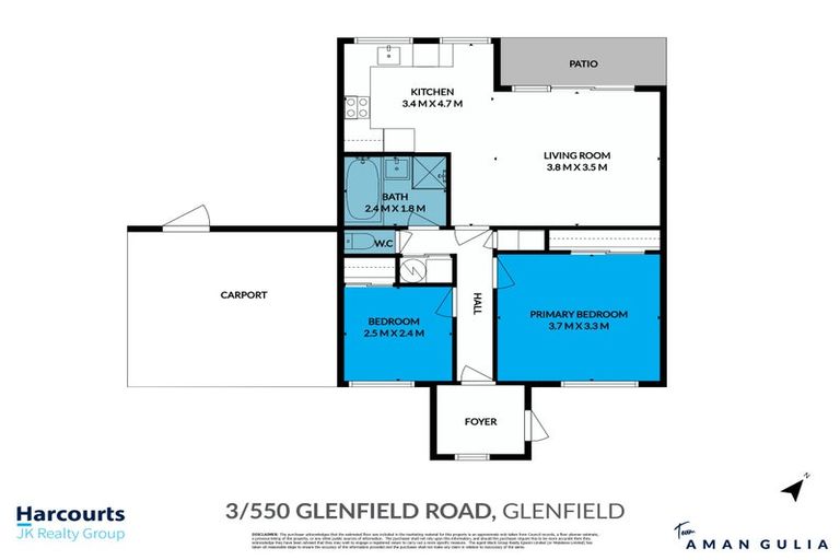 Photo of property in 3/550 Glenfield Road, Glenfield, Auckland, 0629