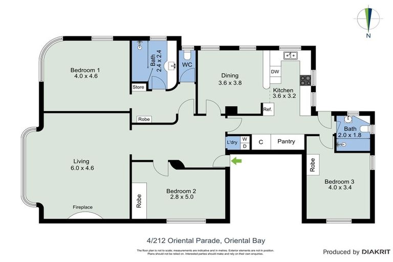 Photo of property in Anscombe Apartments, 212 Oriental Parade, Oriental Bay, Wellington, 6011